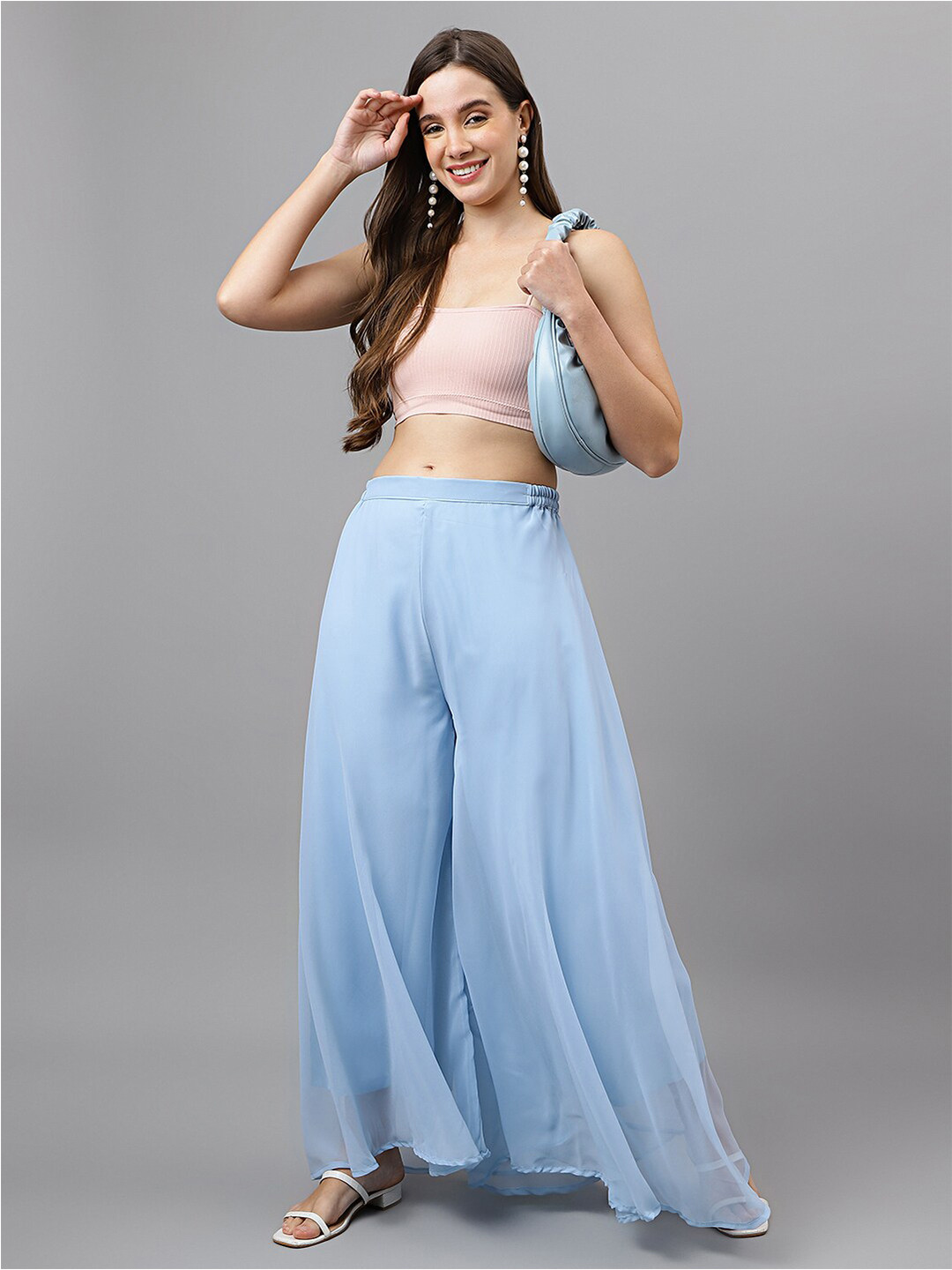 RATAN Flared Georgette Palazzos