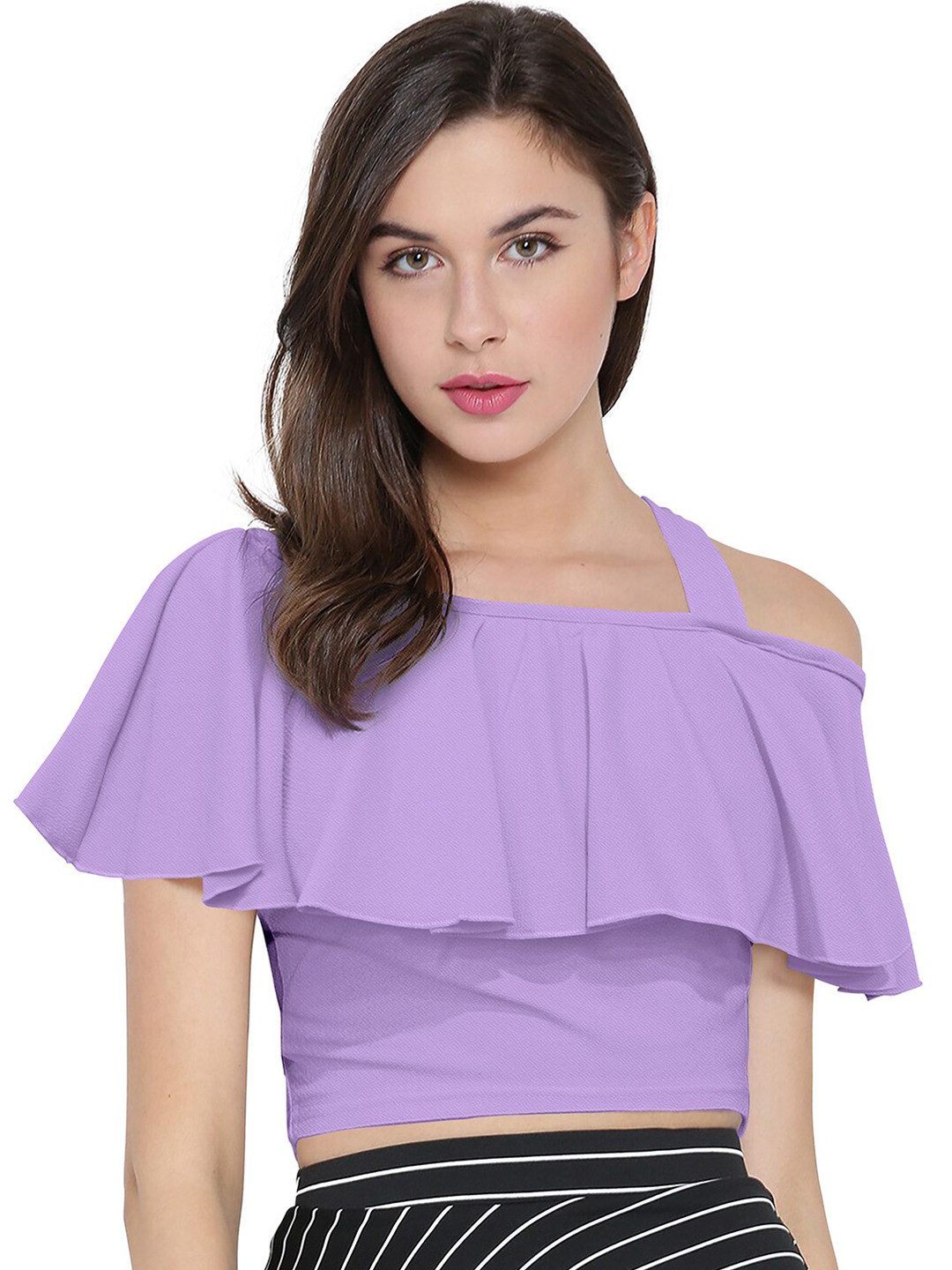 Sitanjali Cape Sleeve Bardot Crop Top
