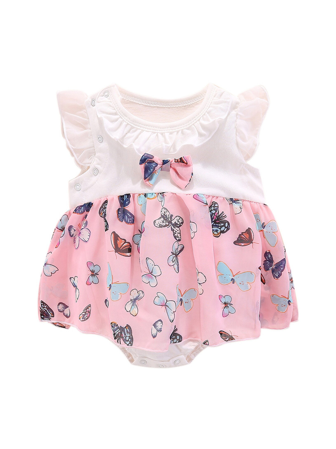 StyleCast RuffleDetail Conversational Print Rompers