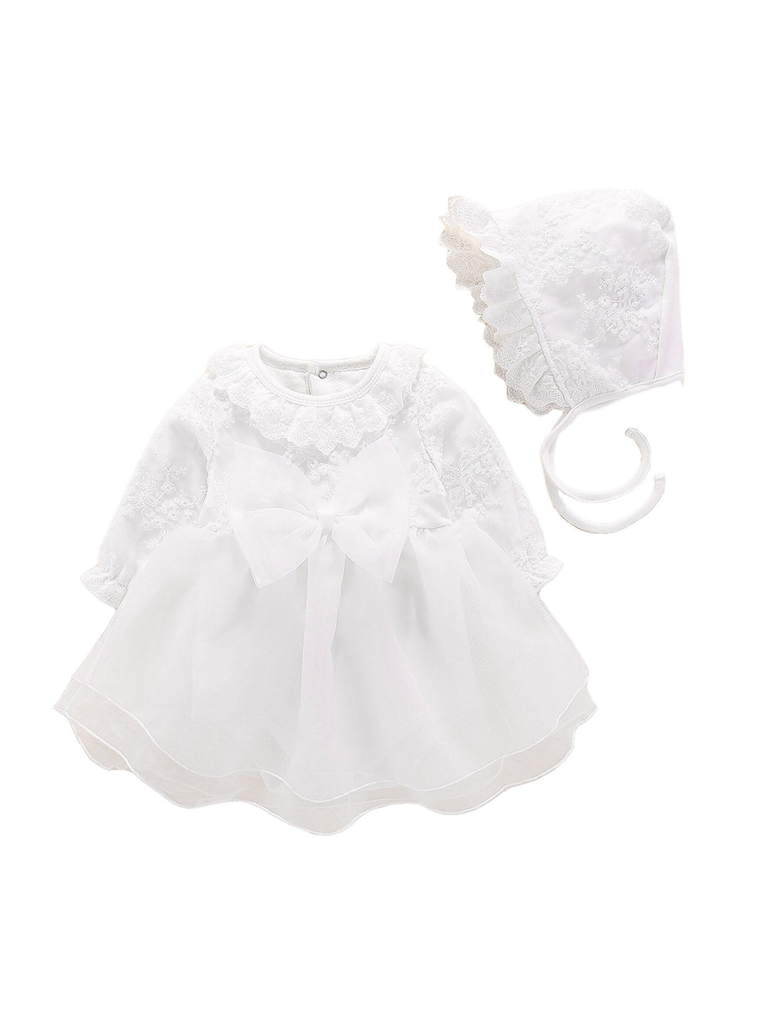 StyleCast Kids-Girls Self Design Dress Style Rompers Comes With A Cap