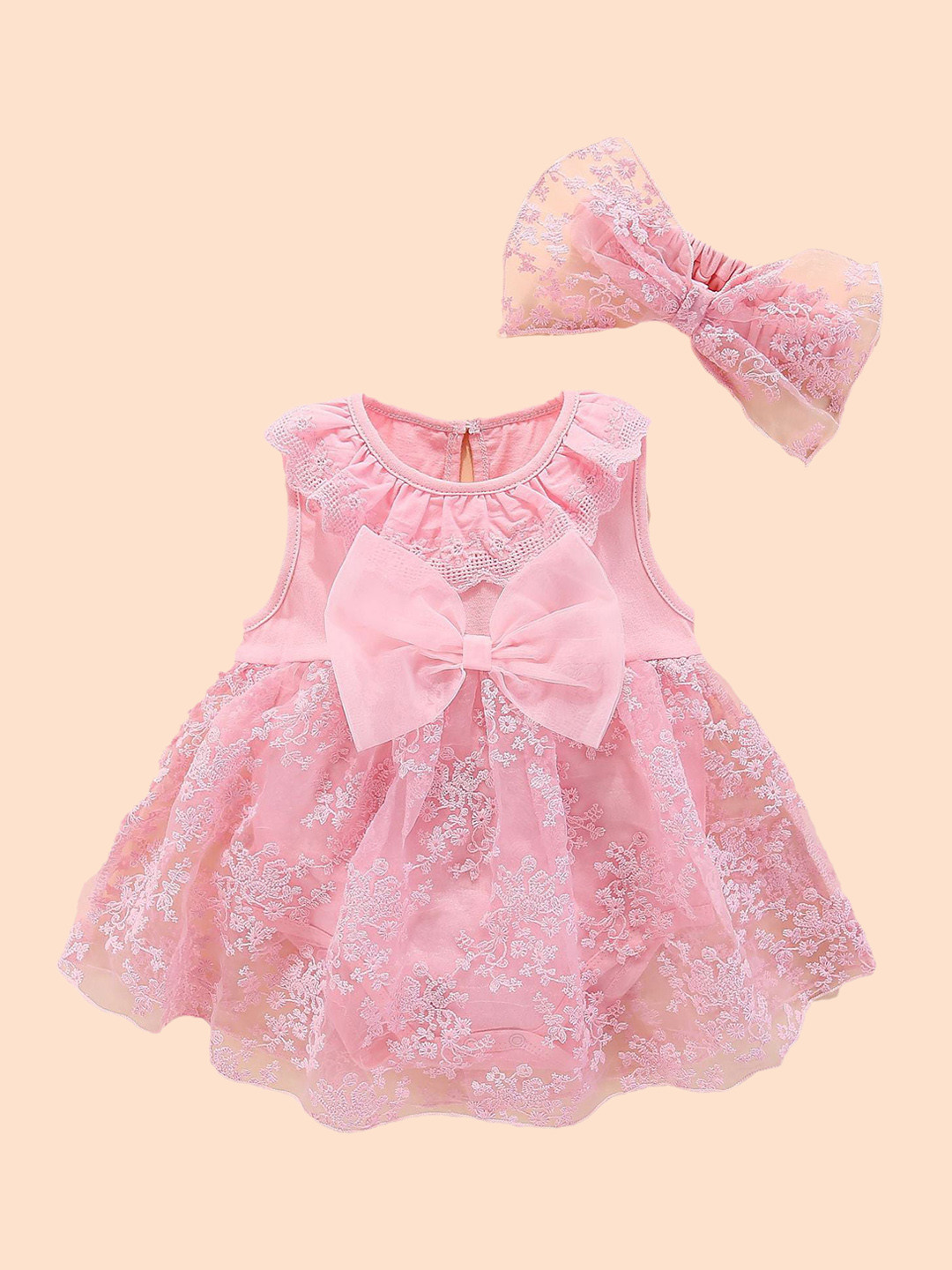 StyleCast Kids-Girls Lace Detailed Dress Style Rompers