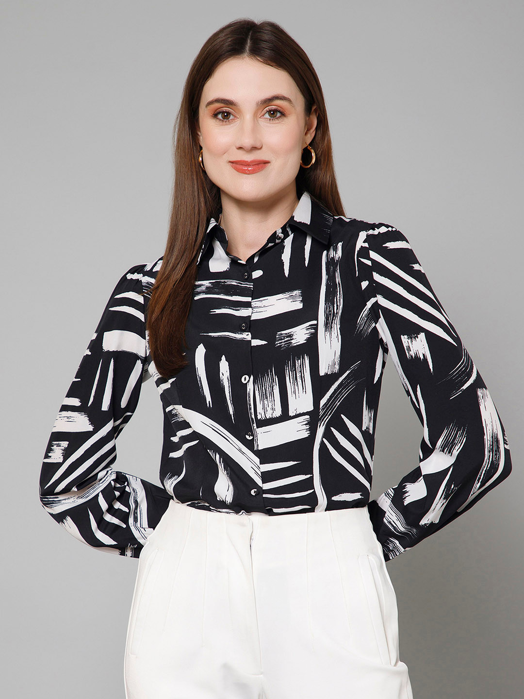PURYS Smart Printed Casual Shirt