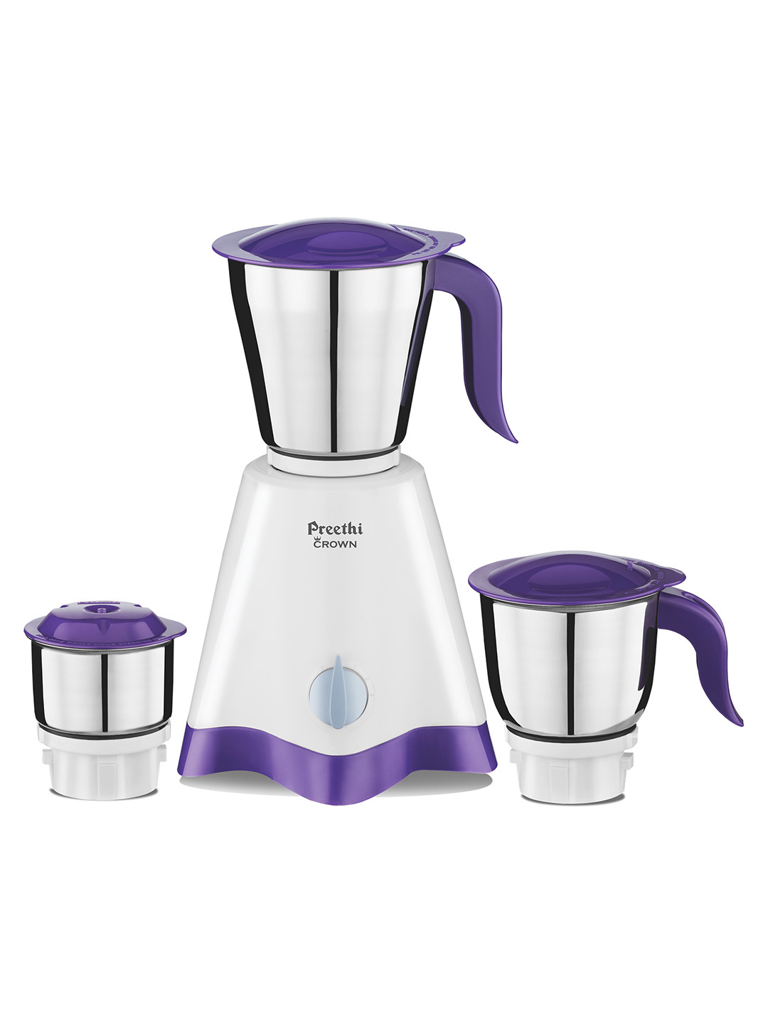 Preethi White & Purple Crown MG-205 Mixer Grinder And 3 Jars 500 W