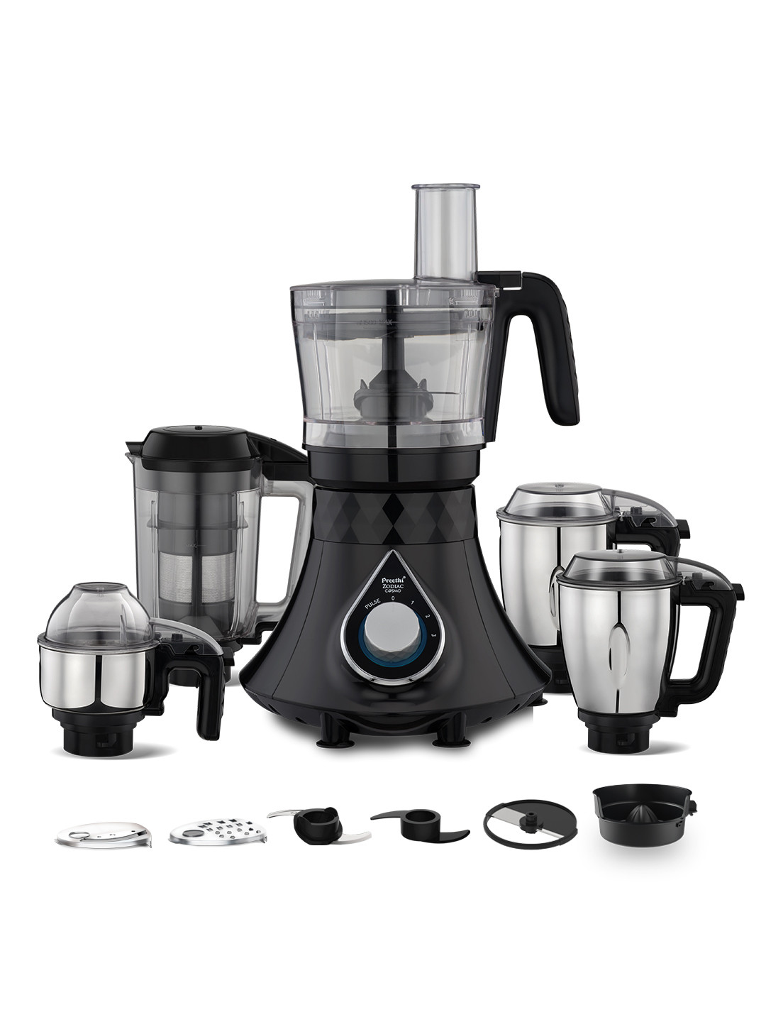 Preethi Zodiac Cosmo Black MG236 Mixer Grinder 750 watt with 5 Jars