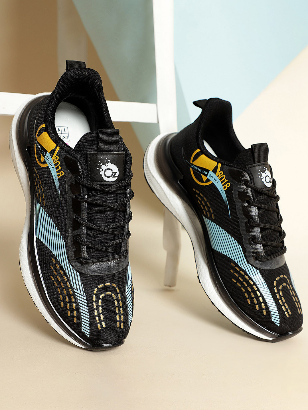 OZZOH Men Printed Running Non-Marking Shoes