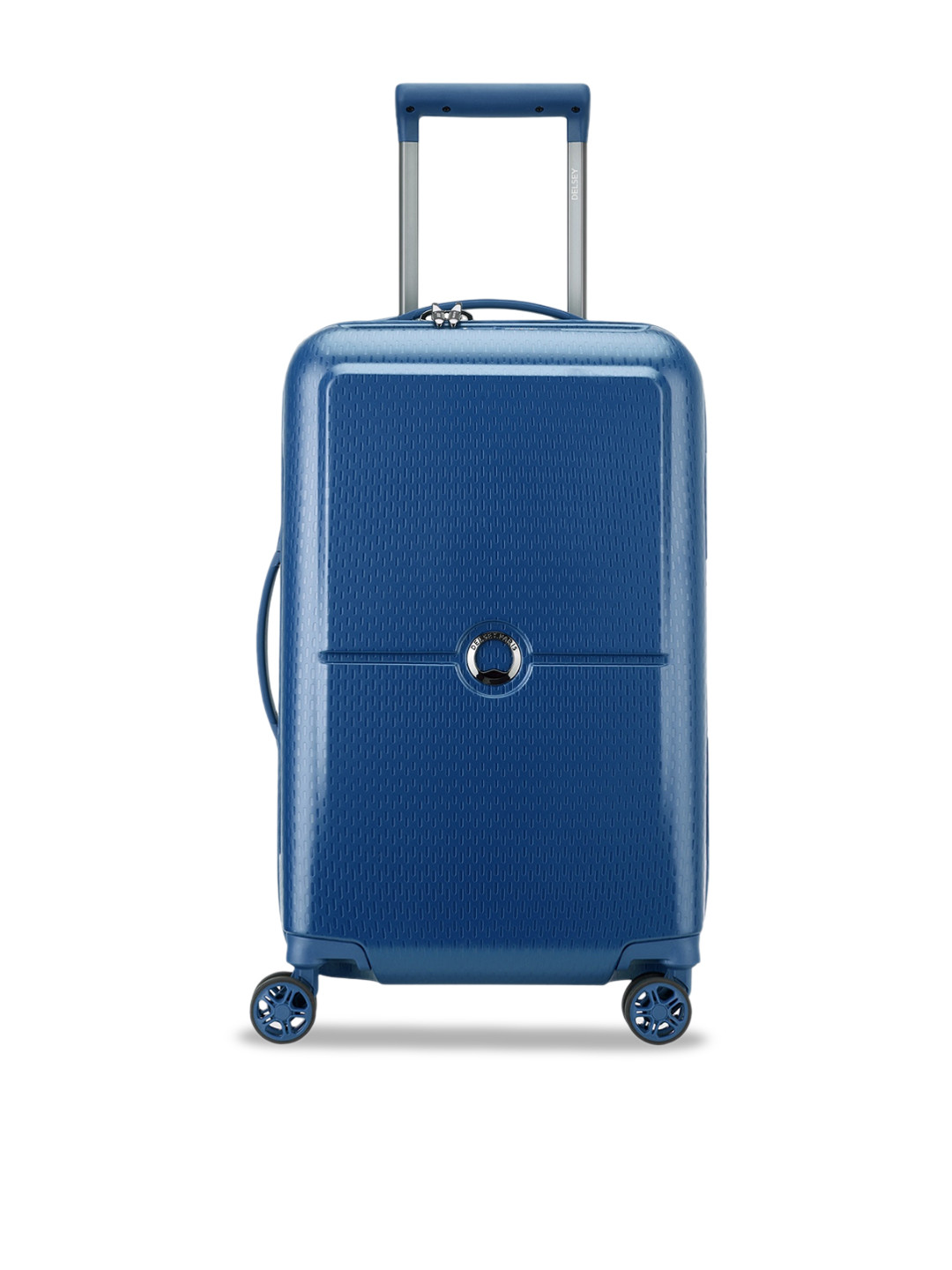 DELSEY PARIS TURENNE Medium Check-in Suitcase - Hard-Sided Dark Blue Polycarbonate Trolley with TSA Lock
