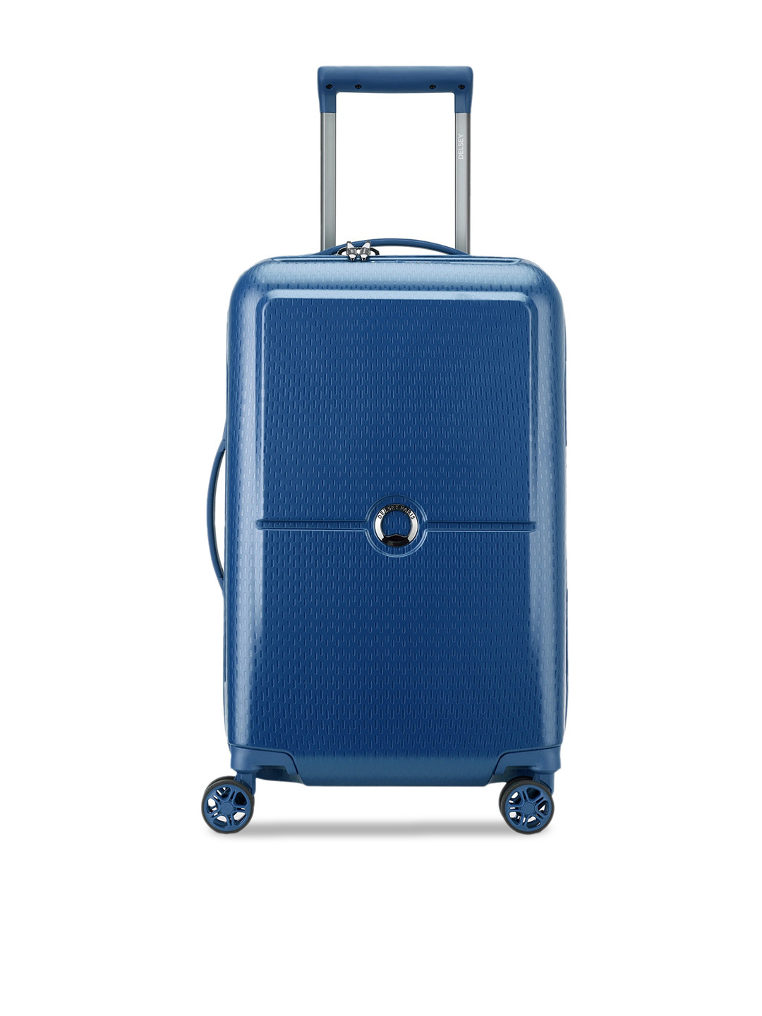 DELSEY PARIS TURENNE Large Check-in Suitcase - Hard-Sided Dark Blue Polycarbonate Trolley with TSA Lock