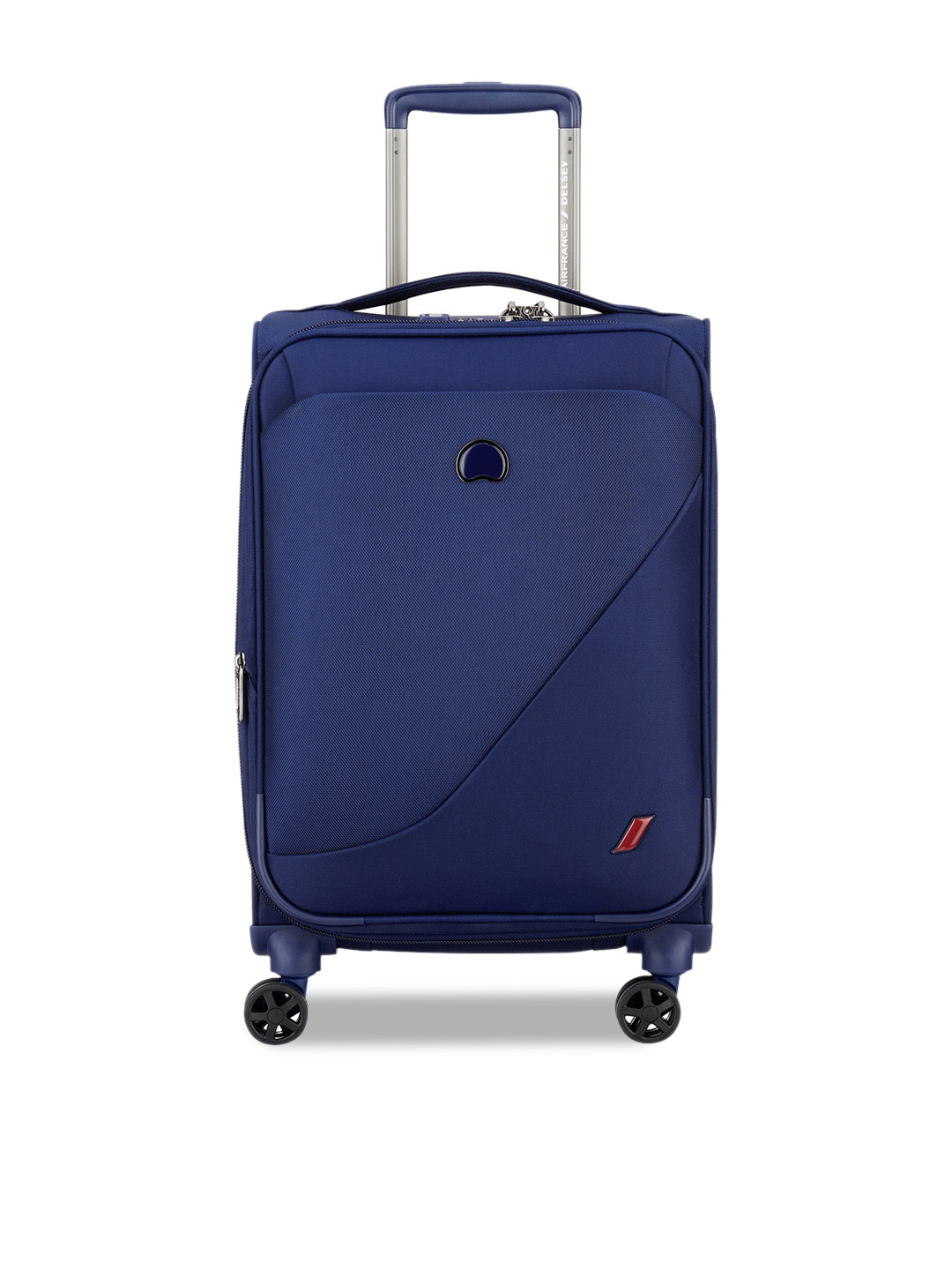DELSEY PARIS NEW DESTINATION Large Check-in Expandable Suitcase - Soft-Sided Navy Polyester Trolley with TSA Lock