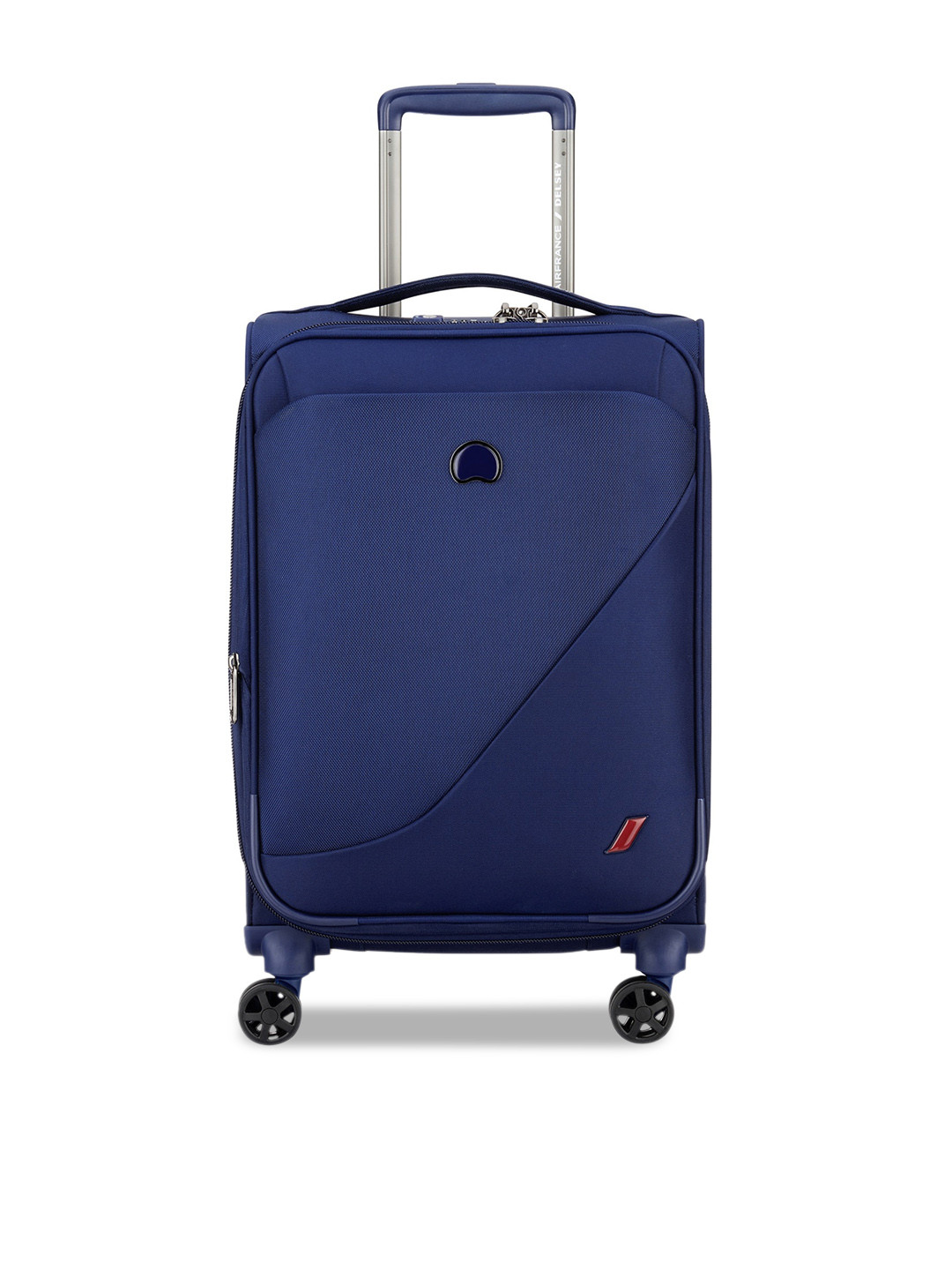 DELSEY PARIS NEW DESTINATION Medium Check-in Expandable Suitcase - Soft-Sided Navy Polyester Trolley with TSA Lock