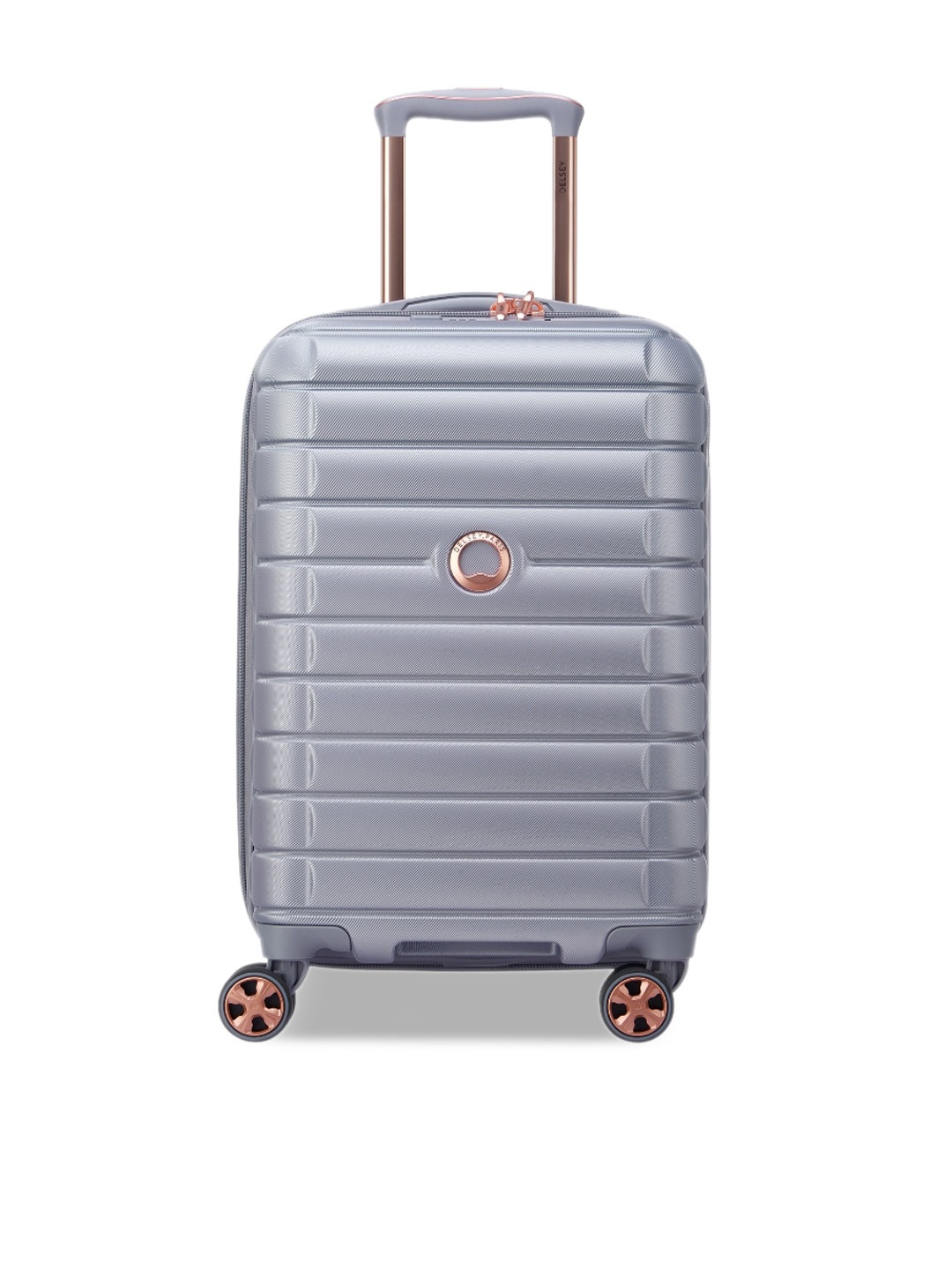 DELSEY PARIS SHADOW 5.0 Medium Check-in Expandable Suitcase - Hard-Sided Platinum Polycarbonate Trolley with TSA Lock