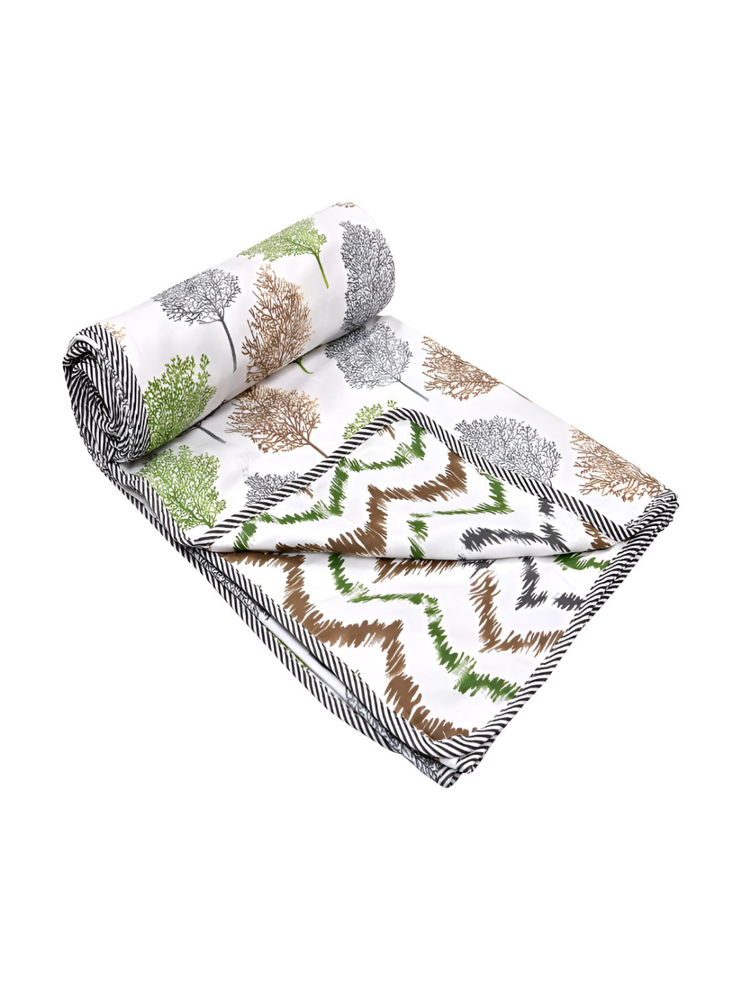 tundwal's Purple & White Floral AC Room Cotton 210 GSM Single Bed Dohar