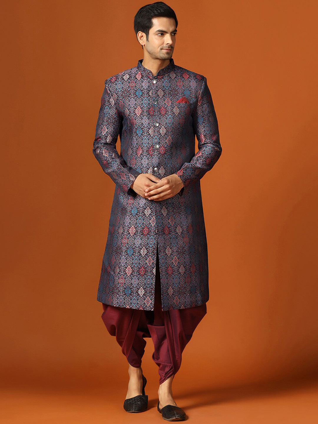KISAH Men Indowestern Sherwani & Dhoti Pants Set
