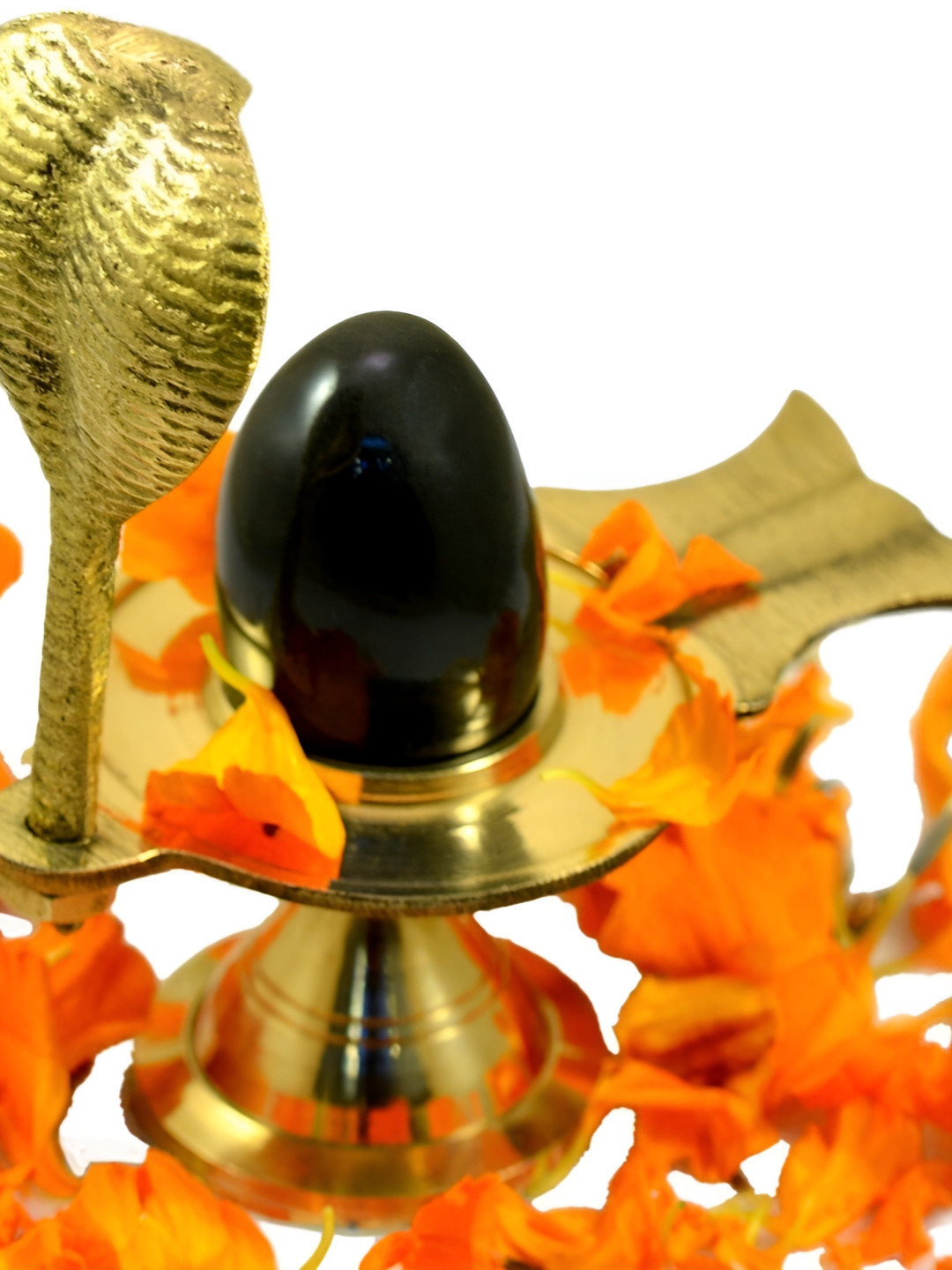 Navyaksh Jhalheri Gold Stone Natural Prayer Room Set of 2 Tiny Showpieces - 1.6 Inches