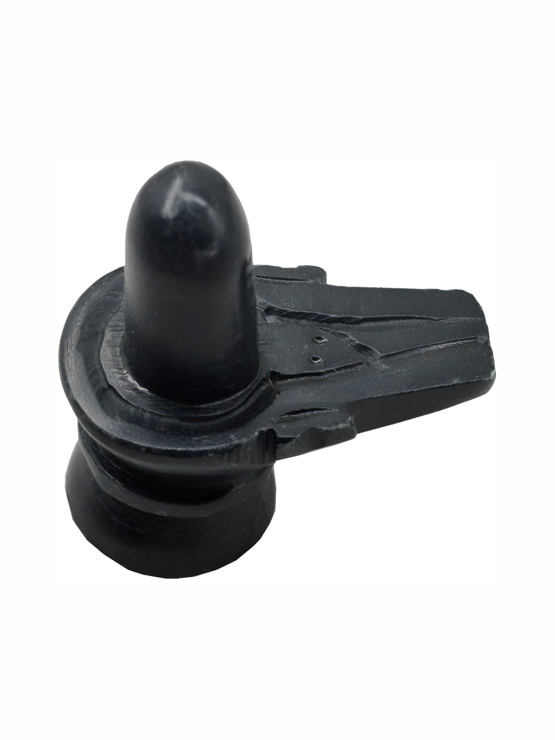 Navyaksh Shivling Black Polyresin Matte Study Room Tiny Showpiece - 0.4 Inches