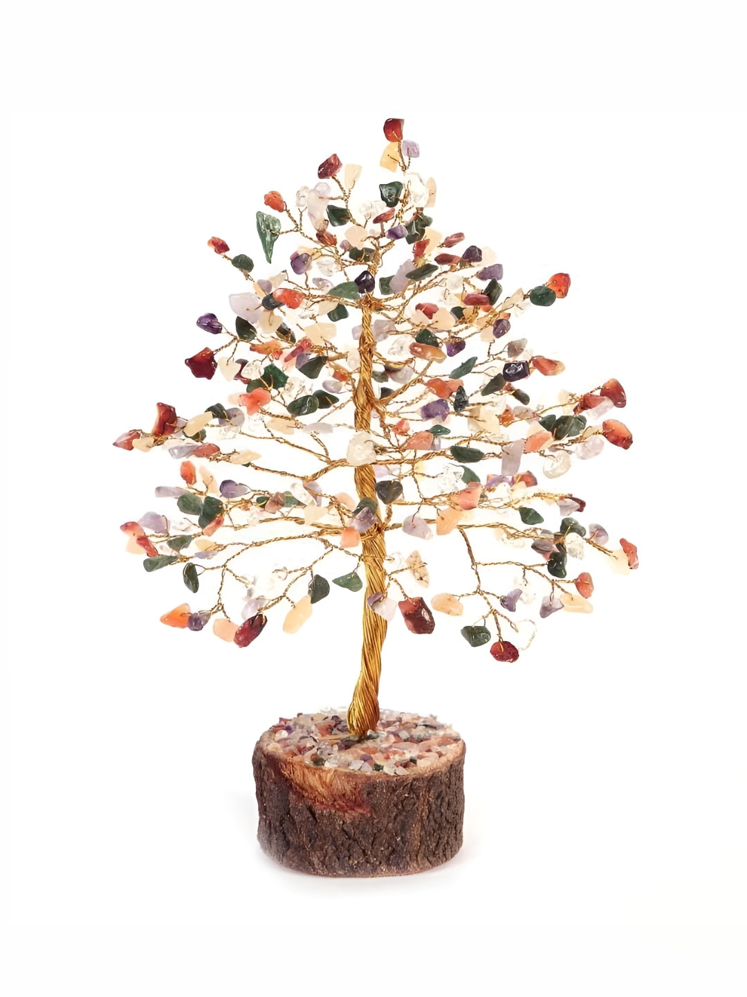 Navyaksh Tree Gold Metal Metallic Living Room Small Showpiece - 2 Inches