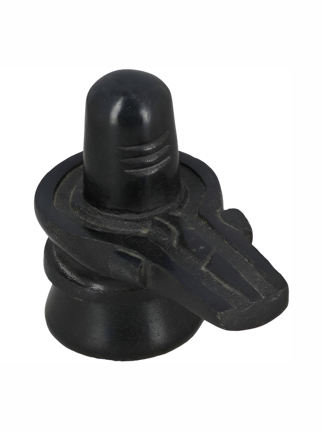 Navyaksh Shivling Black Patha Black Stone Natural Prayer Room Small Showpiece - 2 Inches