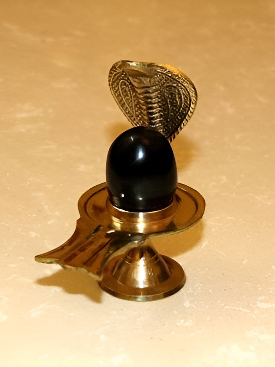 Navyaksh Heavy Jalheri Pathar Gold Brass Metallic Prayer Room Set of 2 Small Showpieces - 1.6 Inches