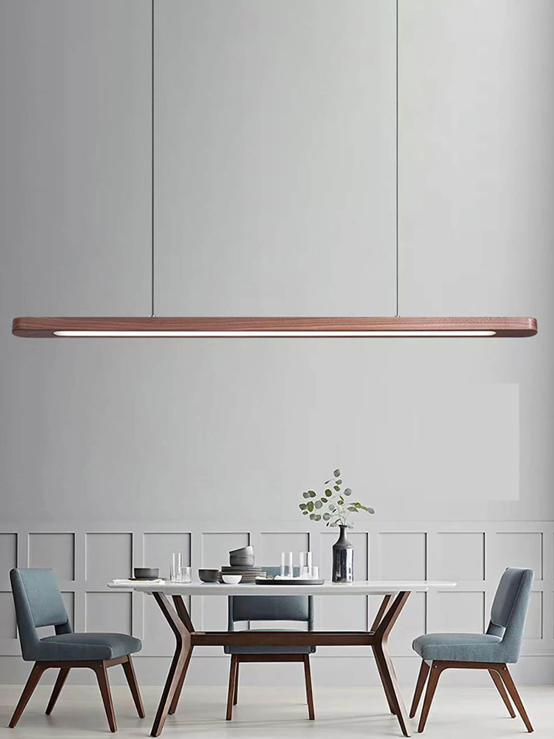 Artica Brown & White Wooden Contemporary Ceiling Lamp