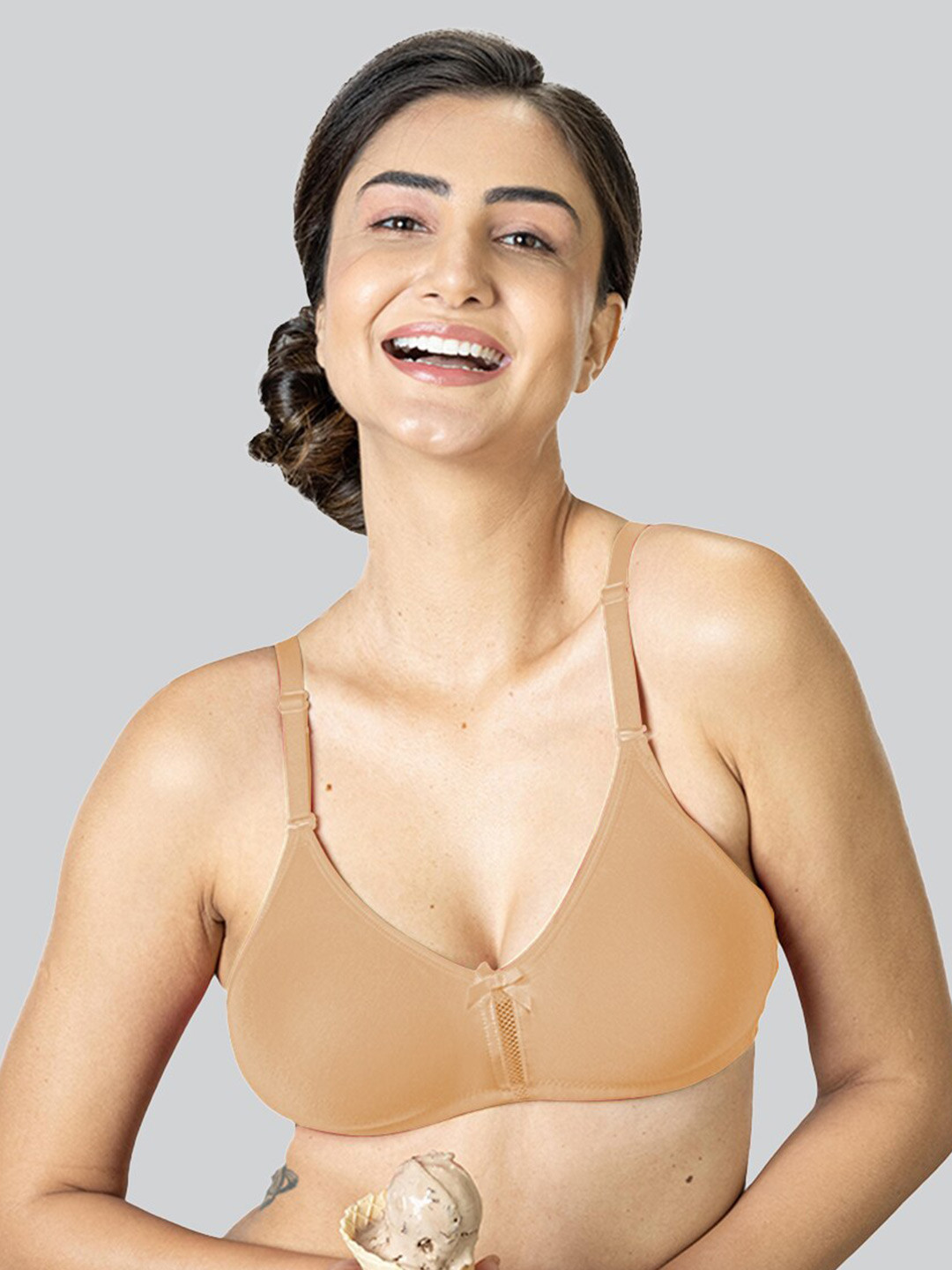 LYRA Medium Coverage Mesh Ladder Wire Cotton Everyday Bra With All Day Comfort