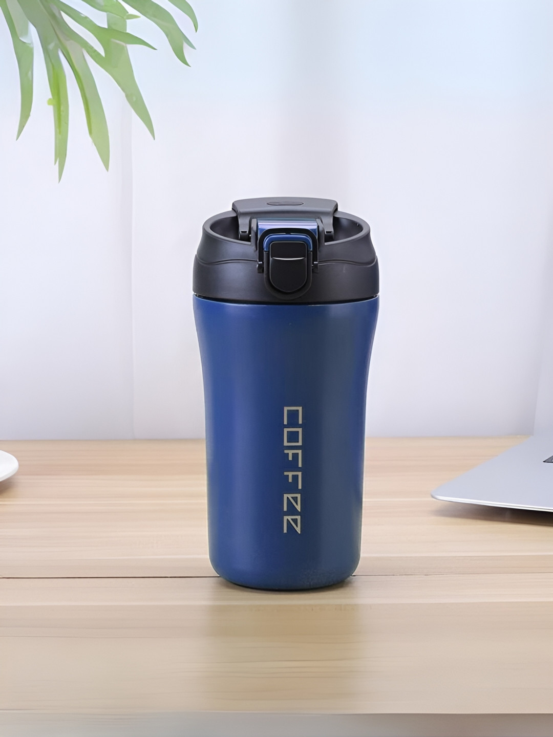 UniKart Blue and Black Stainless Steel Water Bottle 400 ml