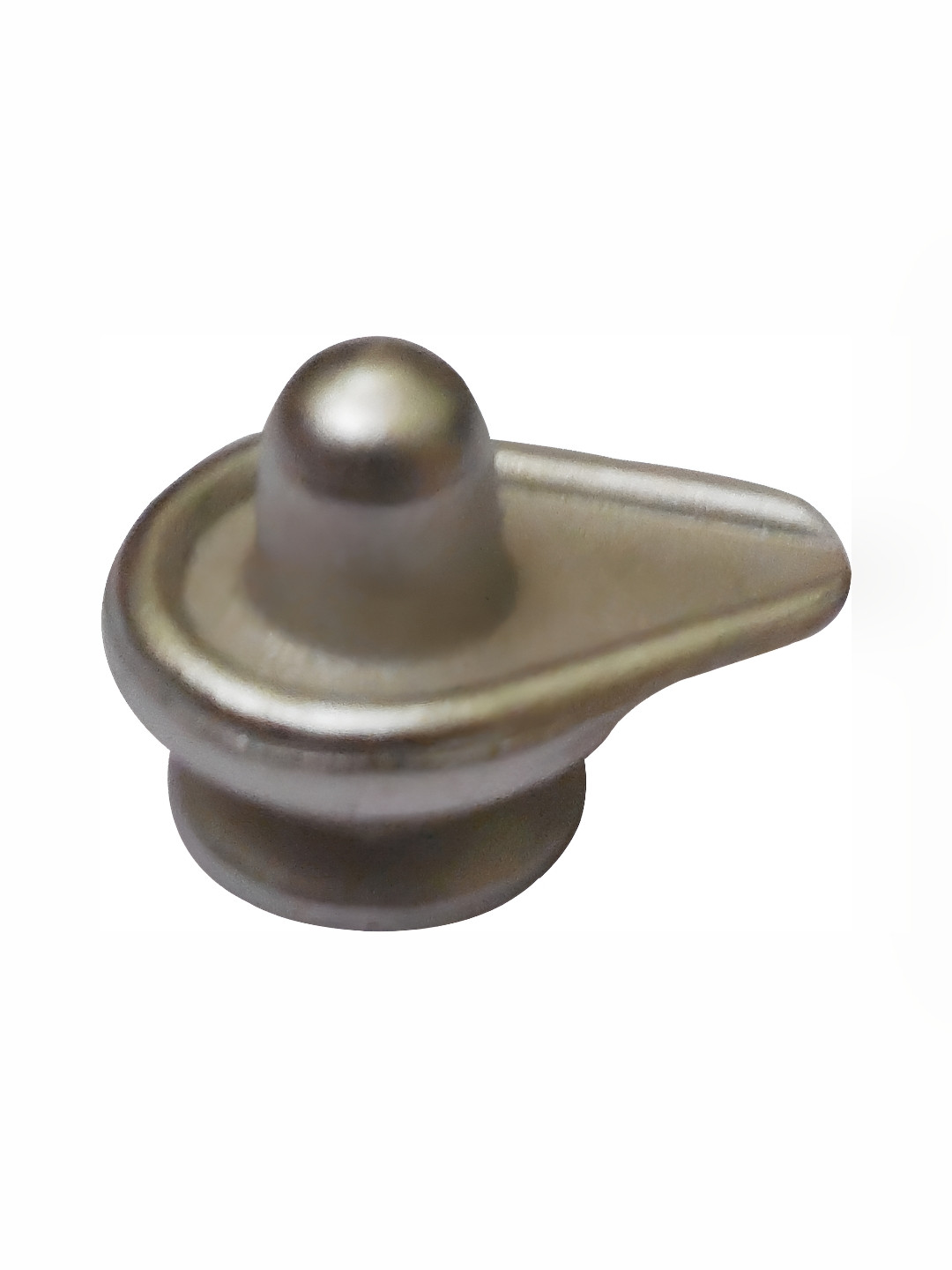 Navyaksh Shivling Silver Bronze Metallic Prayer Room Tiny Showpiece - 1.2 Inches