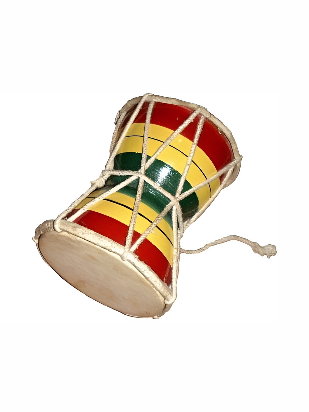 Navyaksh Damroo Red Wood Natural Prayer Room Small Showpiece - 3.9 Inches