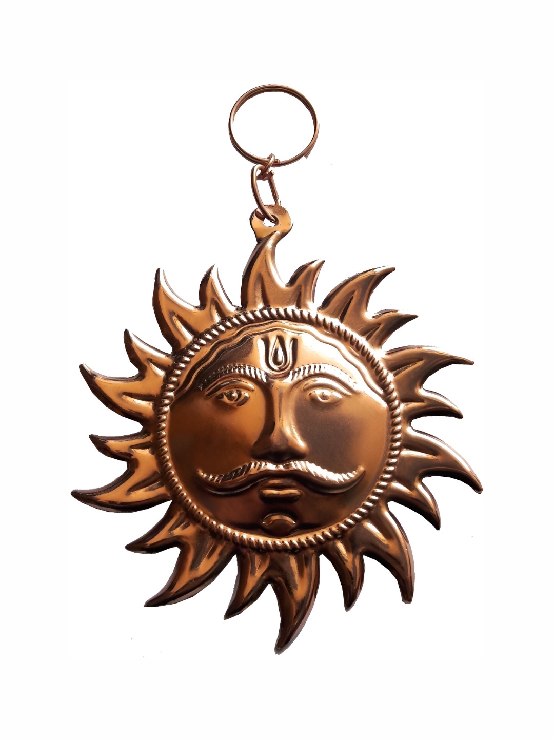 Navyaksh Suraj Copper Prayer Room Small Showpiece - 3.9 Inches