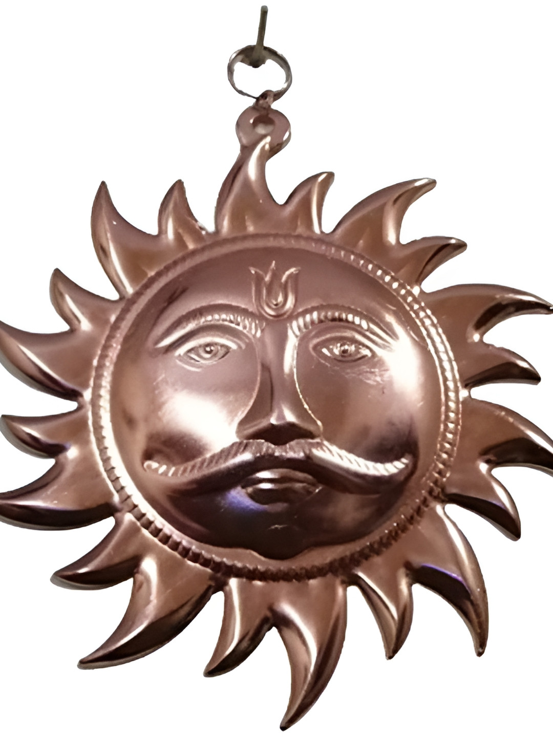 Navyaksh Sun Brown Copper Matte Prayer Room Small Showpiece - 5.9 Inches