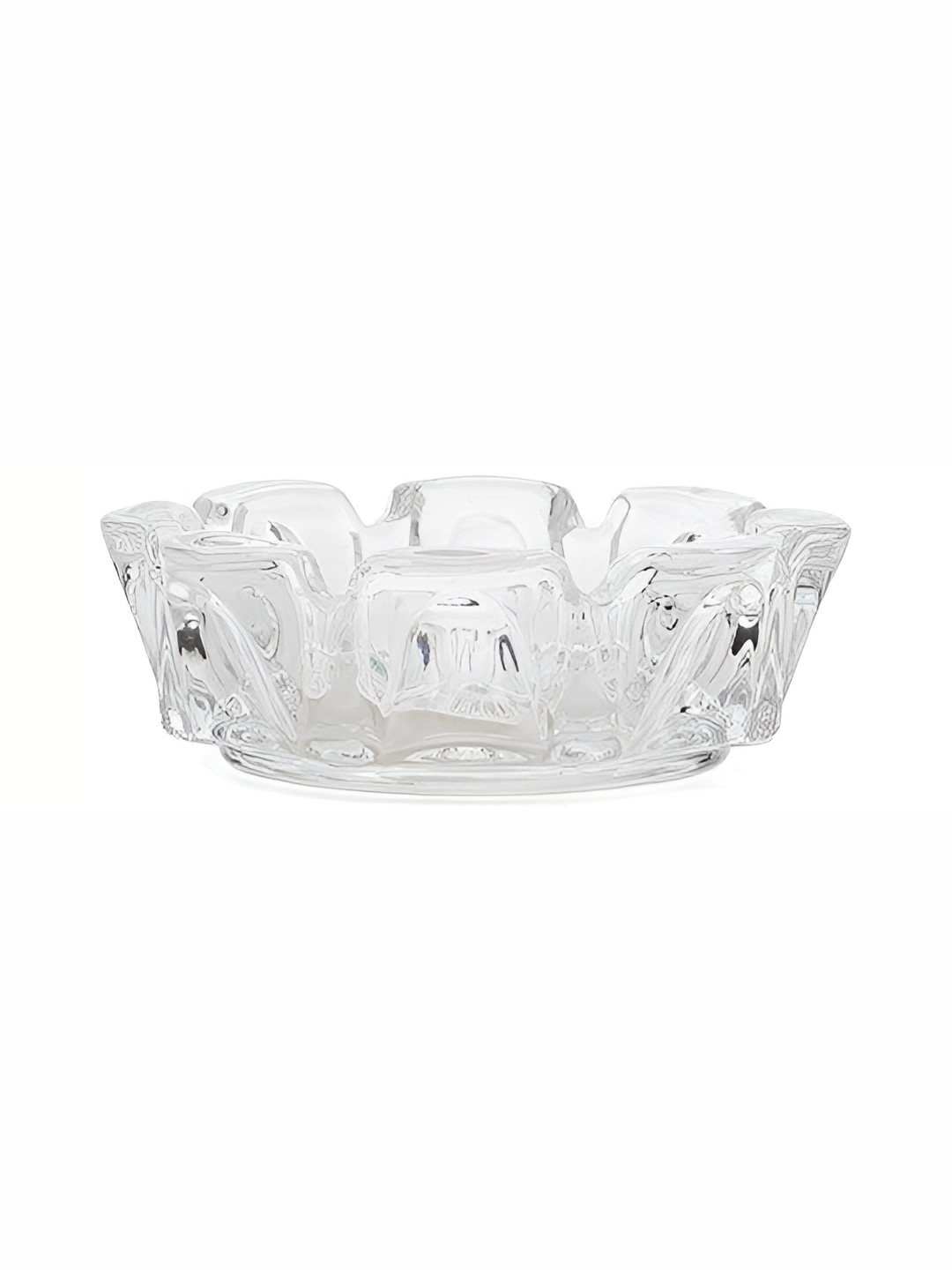 Navyaksh Plate White Crystal Glossy Living Room Small Showpiece - 1.6 Inches