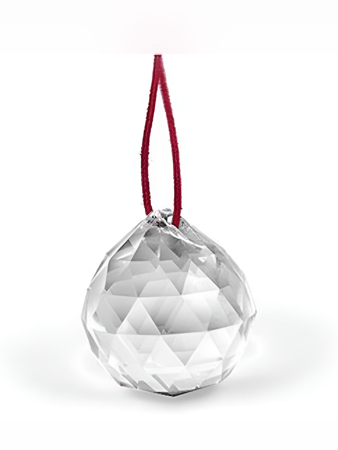 Navyaksh Ball White Glass Glossy Kid Room Small Showpiece - 0.4 Inches