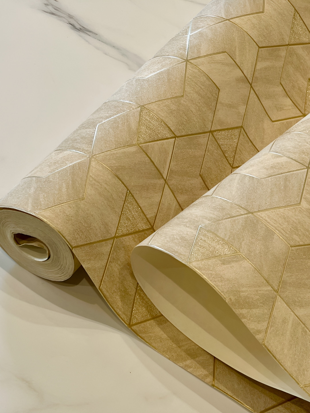 Rosecraft Beige Abstract Printed Wall Sticker