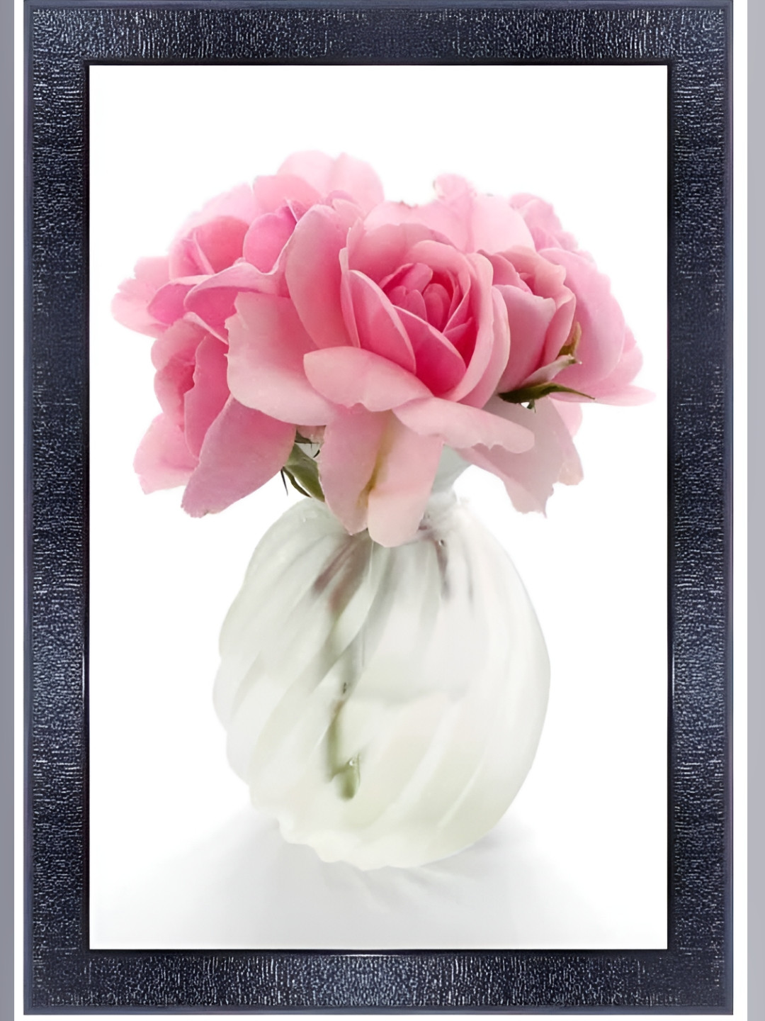 PnF Black & White Glass Floral and Botanical Wall Art