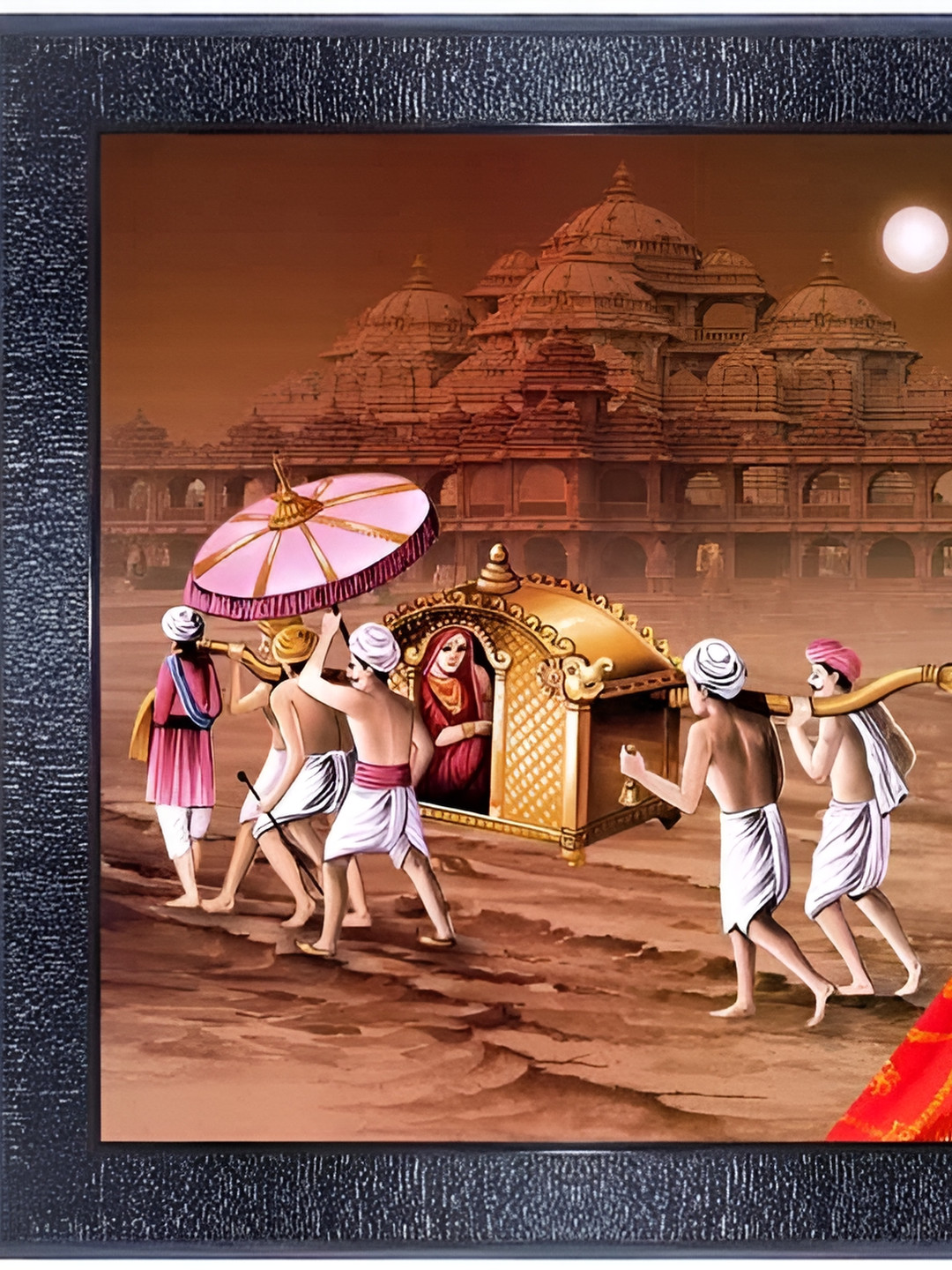 PnF Black & Red Glass Painting Wall Art