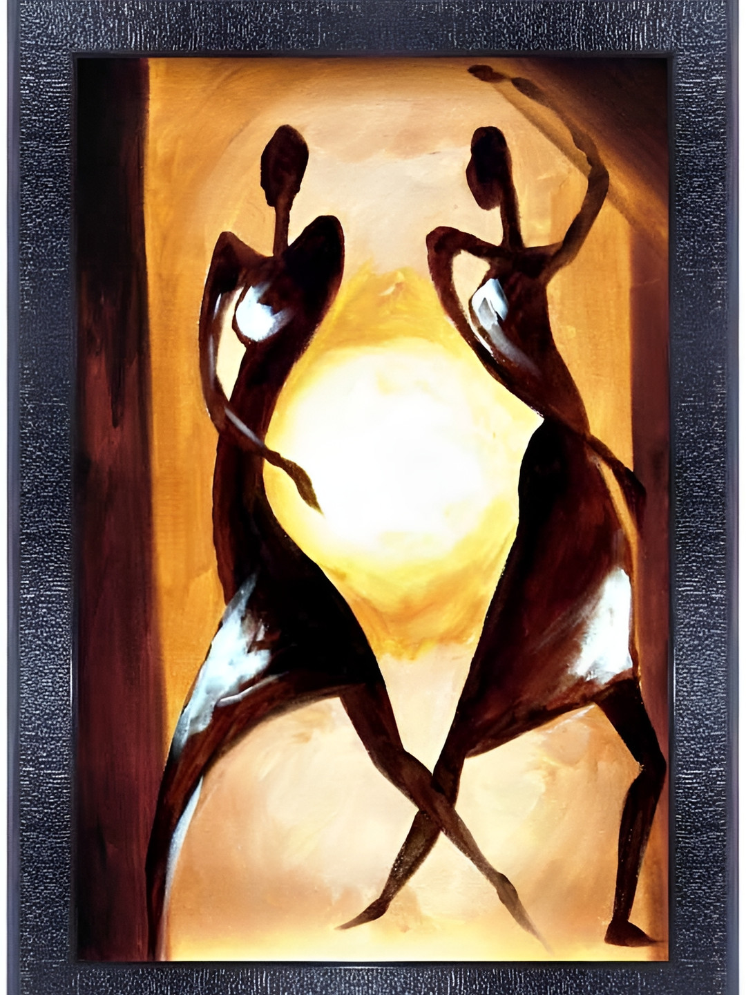 PnF Black & Yellow Abstract Wall Art