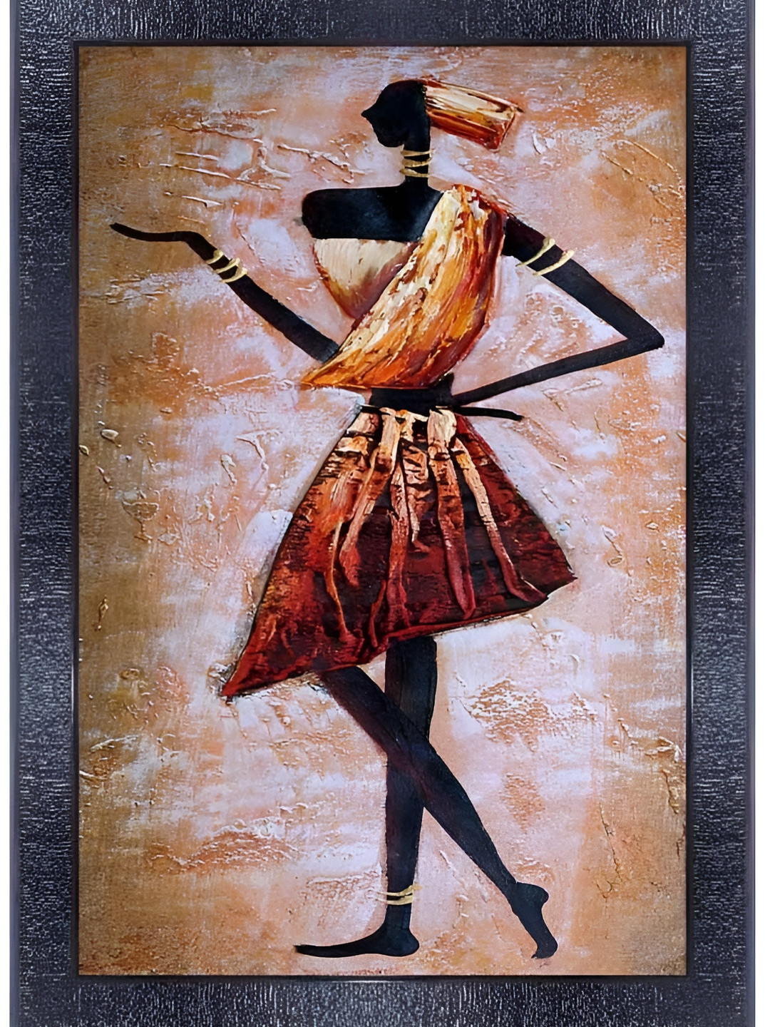 PnF Black & Brown Glass Abstract Wall Art