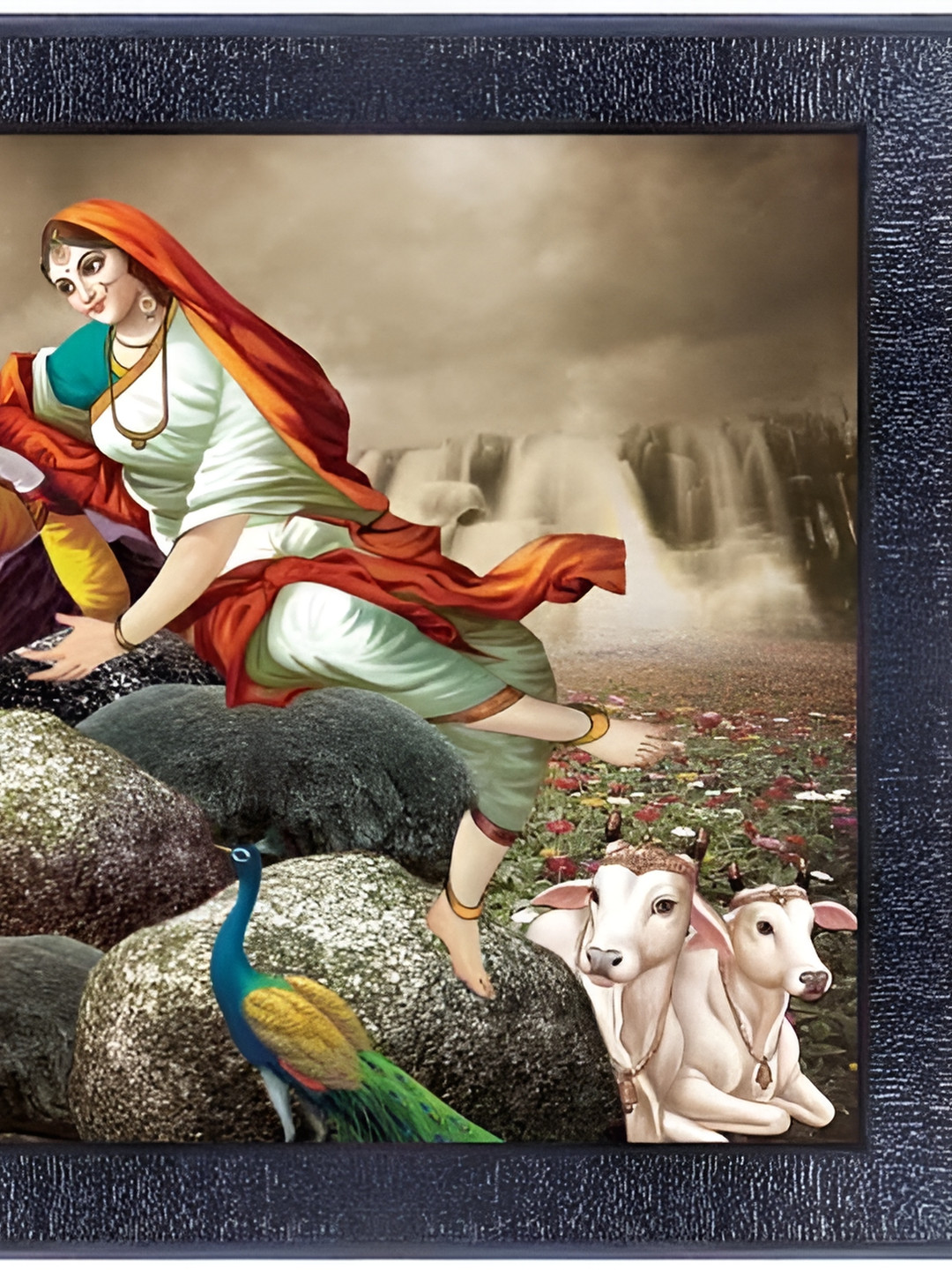 PnF Black & Red Wooden & Paper Religious Wall Art