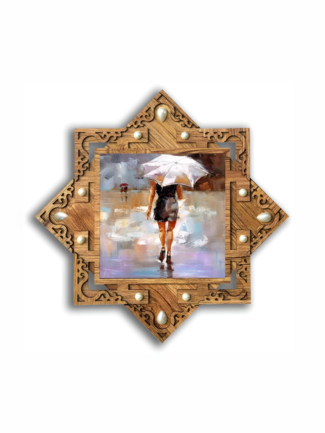 PnF Brown & Purple Abstract Wall Art