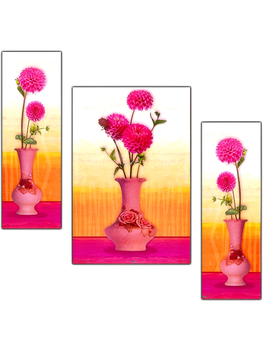 PnF Paper 3 Piece Wall Rectangle Paintings Wall Art - 30 x 18 In