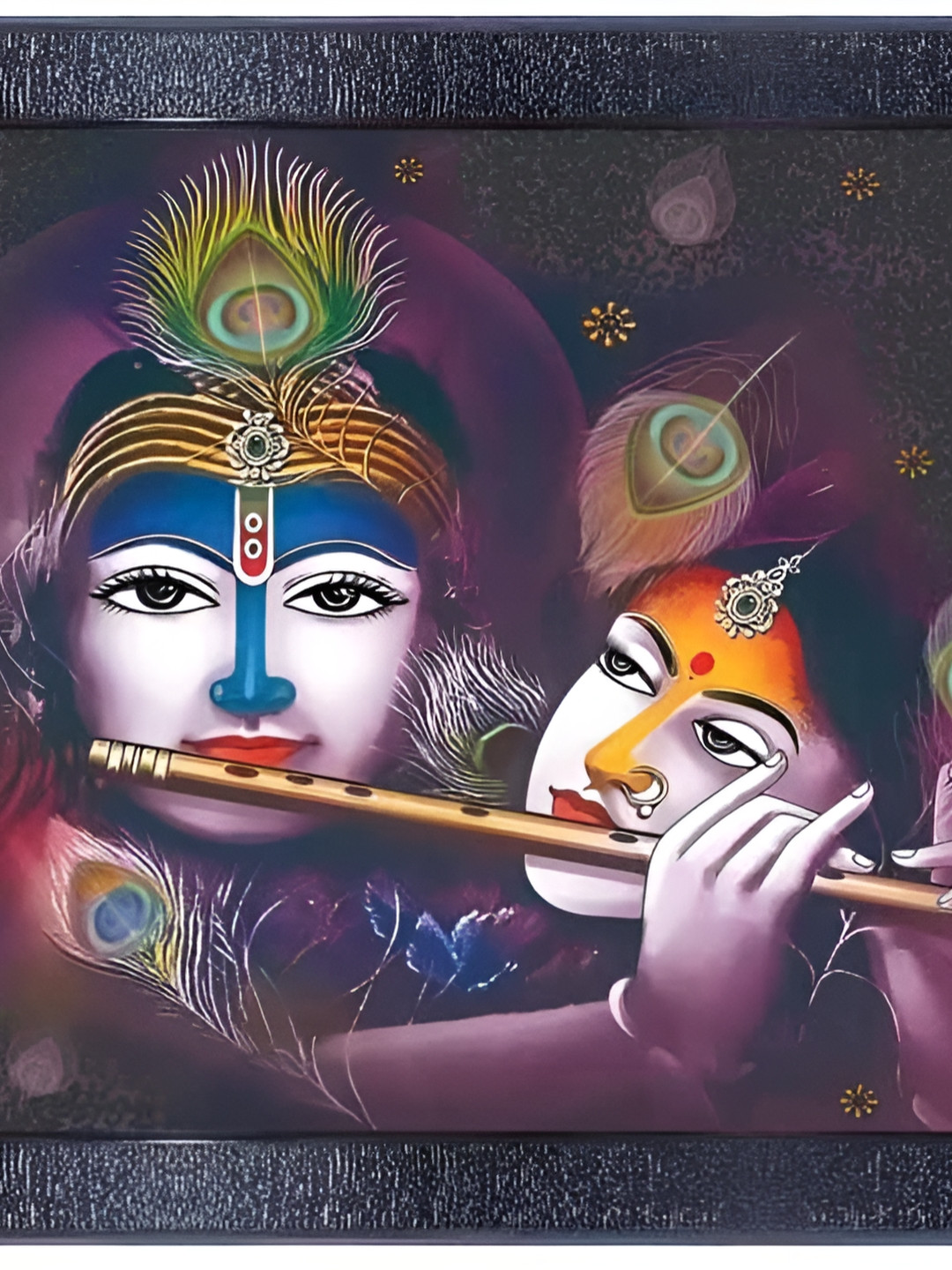 PnF Black & Purple Religious Paintings Wall Art