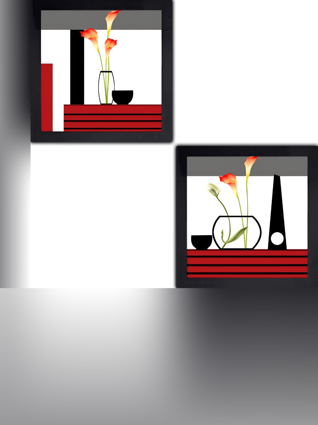 PnF Black & White Paper Painting Wall Art