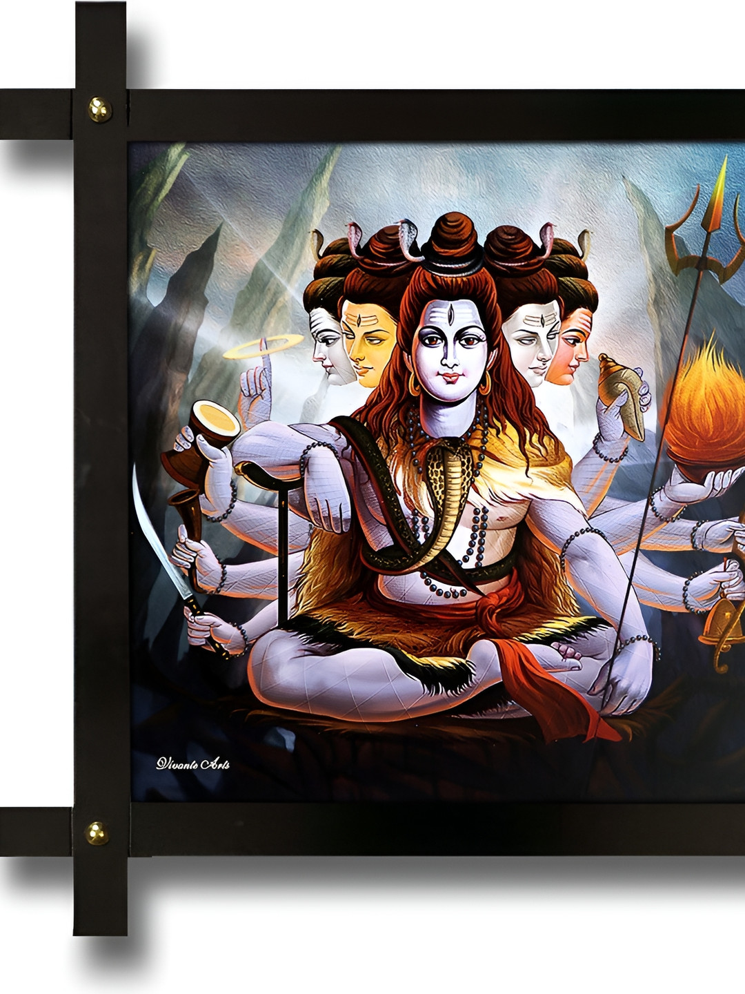 PnF Blue & Black Wooden Religious Paintings Wall Art