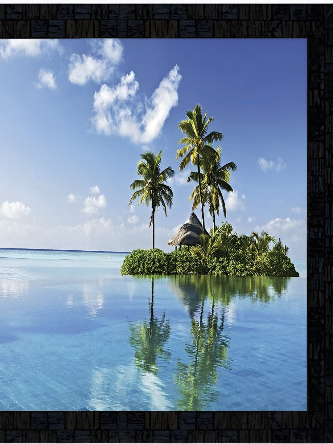 PnF Black & Blue Floral And Botanical Wall Photograph