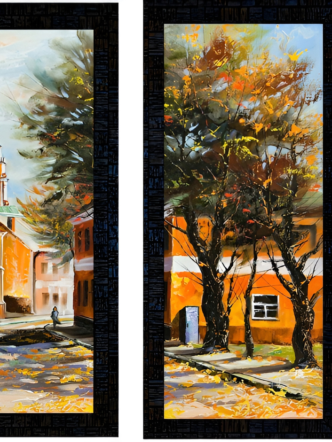 PnF Black Painting Wood 3 Piece Wall Rectangle Paintings Wall Art