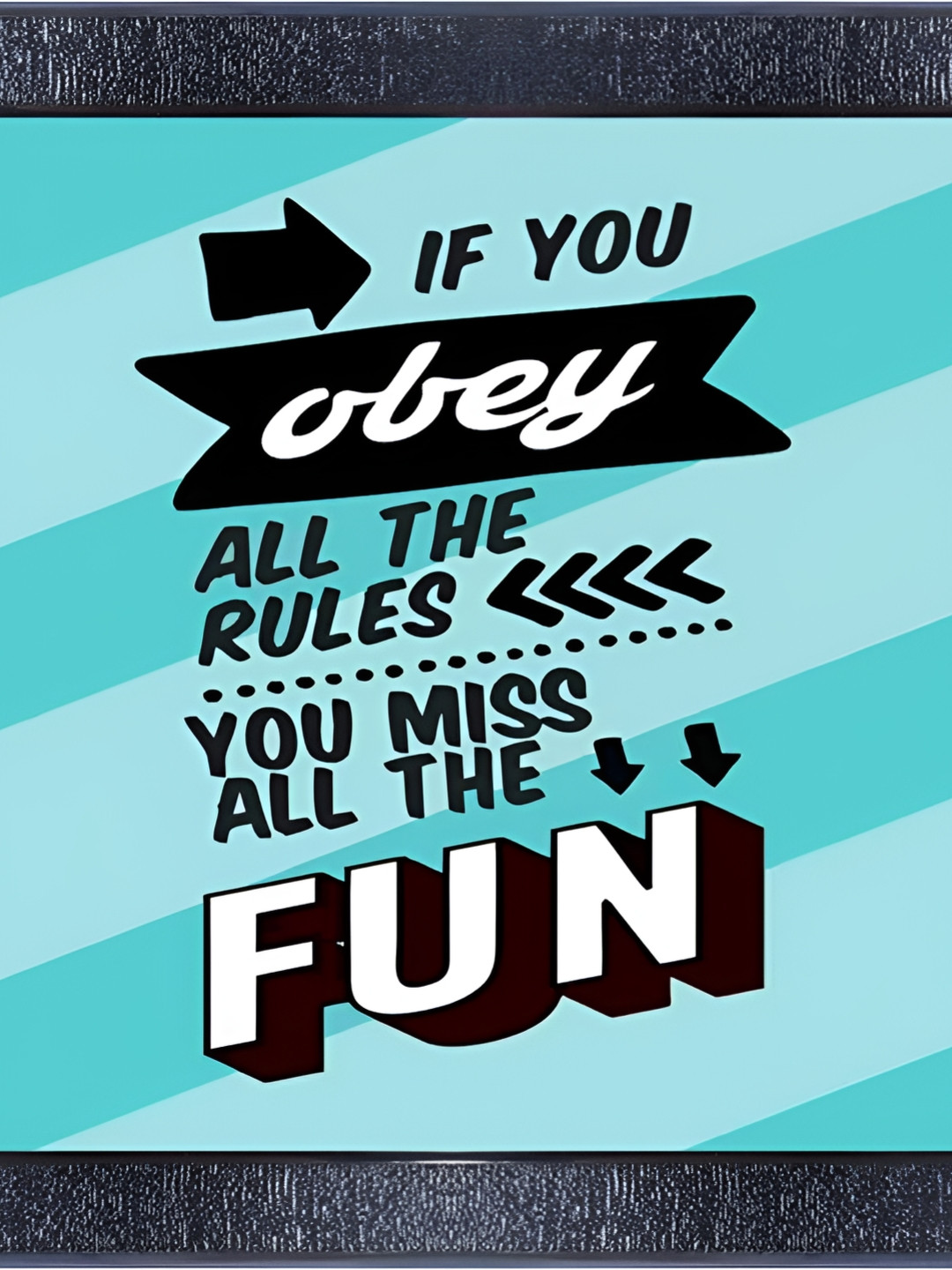 PnF Black & Blue Paper Printed Wall Arts