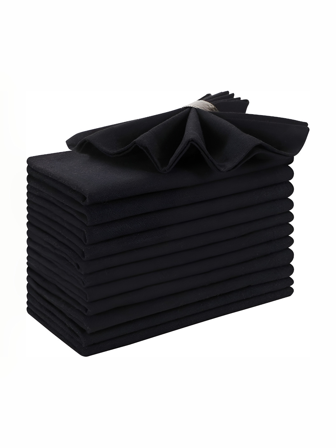 FOVEROS Navy Blue 12 Pieces 45.72 cm x 45.72 cm Cotton Dinner Table Napkins