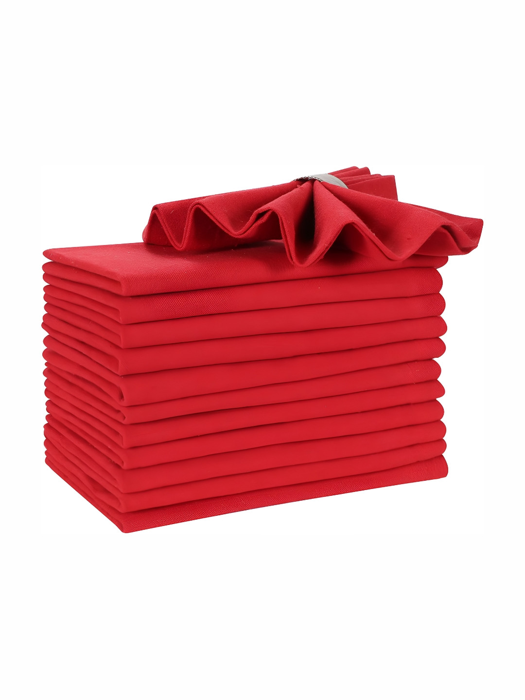 FOVEROS Pink 12 Pieces 45.72 cm x 45.72 cm Cotton Dinner Table Napkins