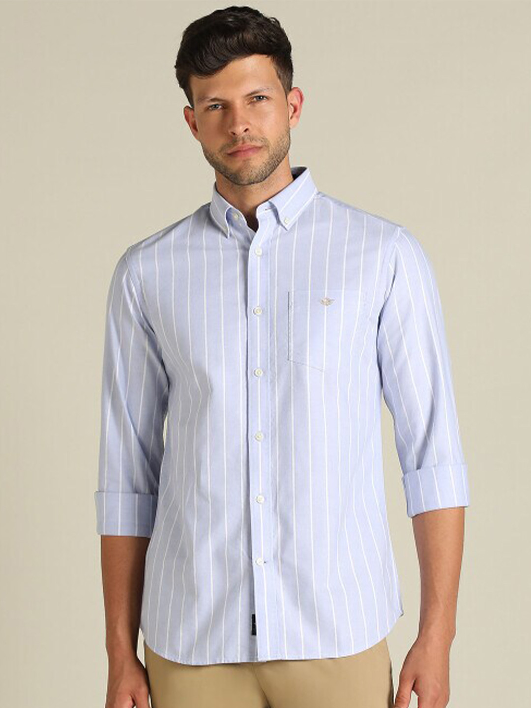 Dockers Classic Striped Button-Down Collar Cotton Casual Shirt