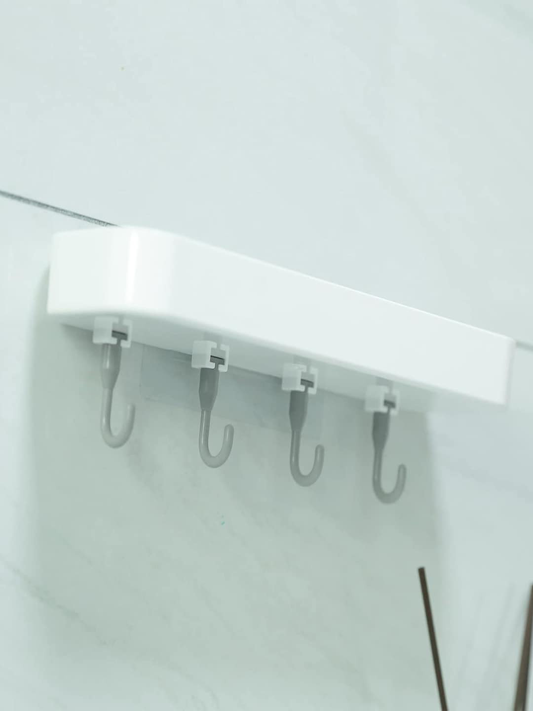 Kuber Industries White Transparent Soap Dish & Towel Holder