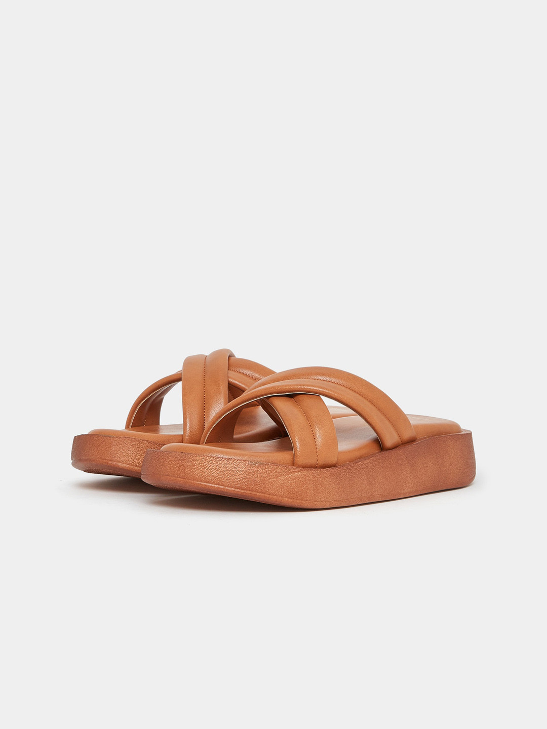 Styli Cross Strappy Open Toe Flats