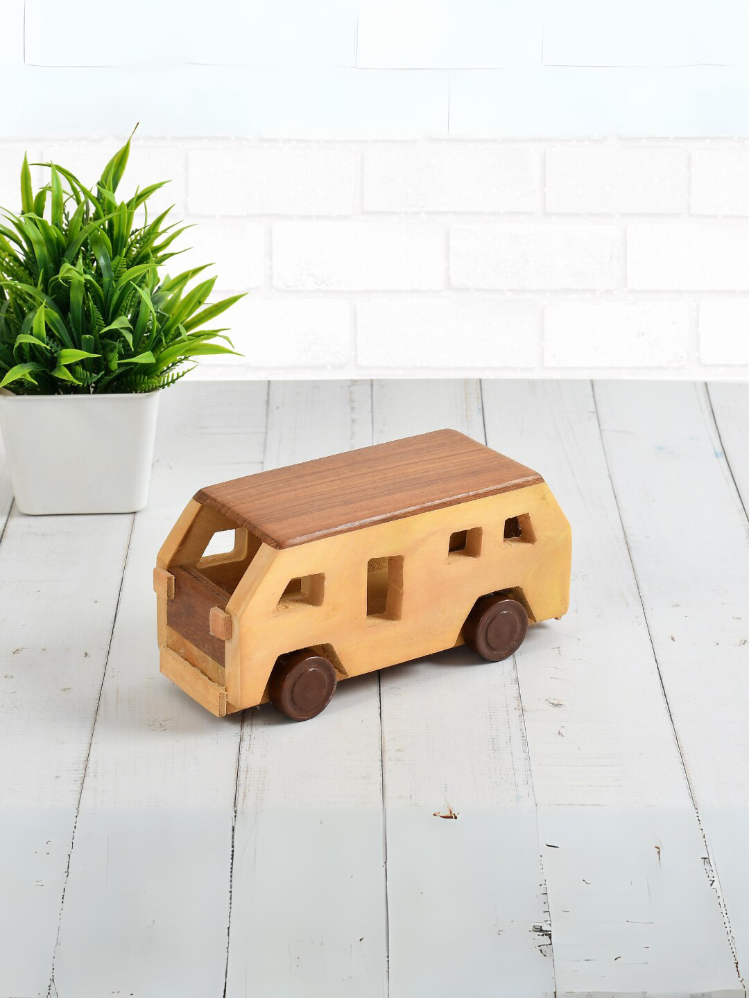 CLIO'S HERITAGE STORE Wooden Bus Toy Vehicles